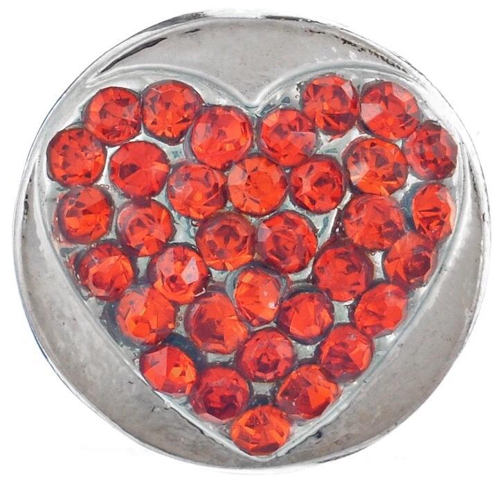 Heart Red Metal Mini Snap - Gracie Roze