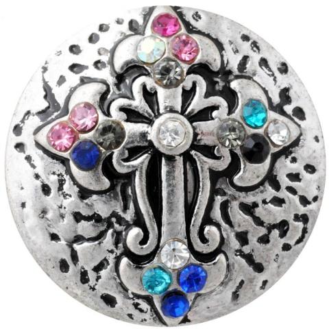 Colorful Crystal Cross Snap - Gracie Roze