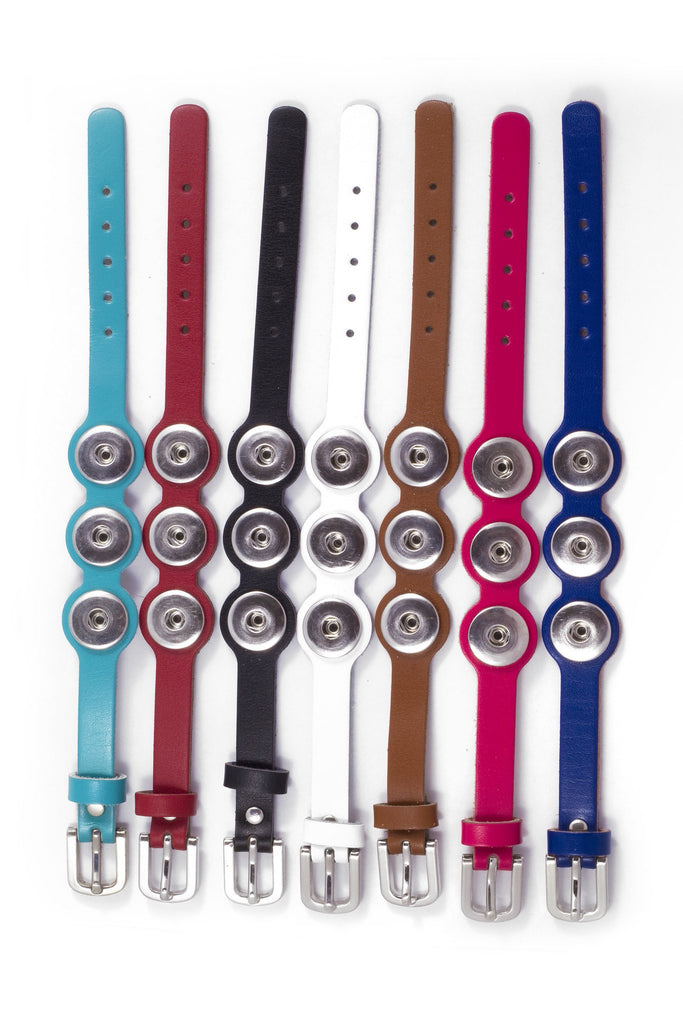 Leather Wave Snap Bracelet: Many Colors - Gracie Roze
