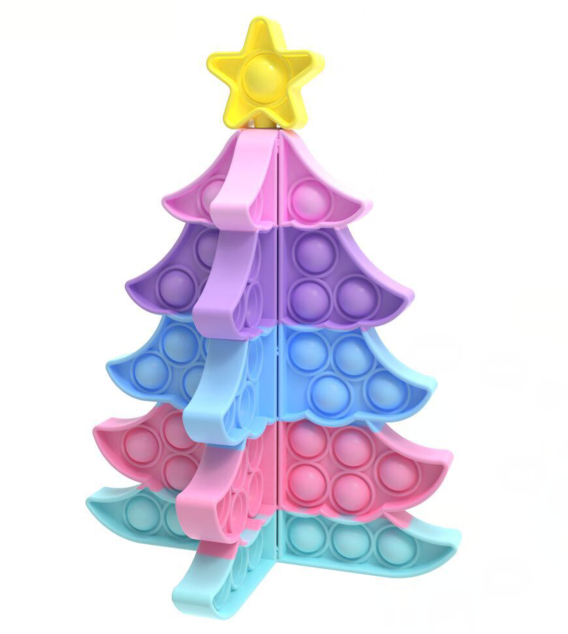 Pop It Fidget Toy Pastel Christmas Tree - Gracie Roze