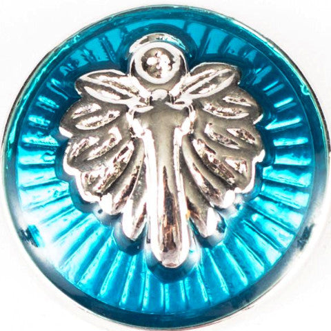 Teal and Silver Angel Snap - Gracie Roze