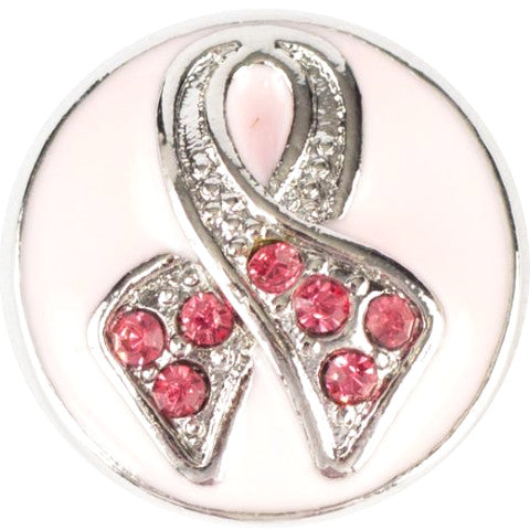 Breast Cancer Pink Crystal Snap - Gracie Roze