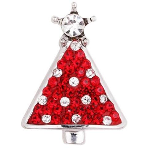 Red and White Crystal Christmas Tree Snap - Gracie Roze