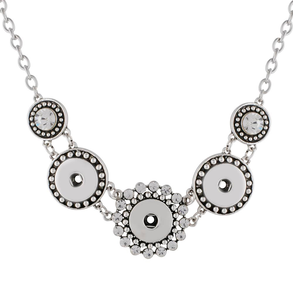 3 Snap Claire Crystal Necklace - Gracie Roze
