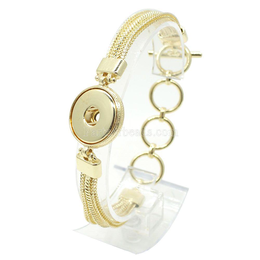 Gold Simple Snap Toggle Bracelet - Gracie Roze
