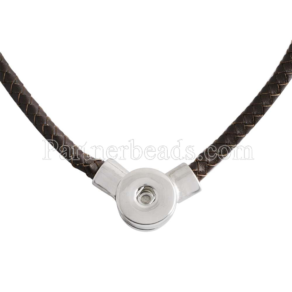 Brown Leather Magnet Necklace - Gracie Roze
