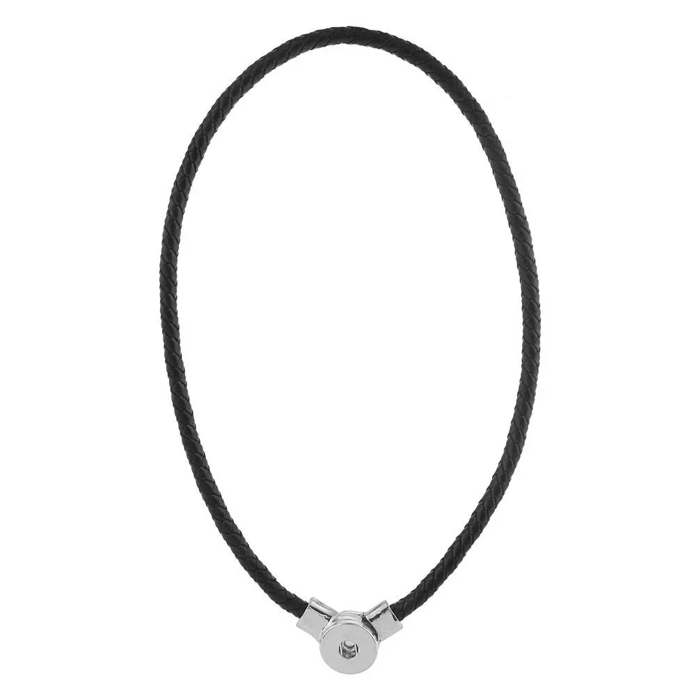 Brown Leather Magnet Necklace - Gracie Roze