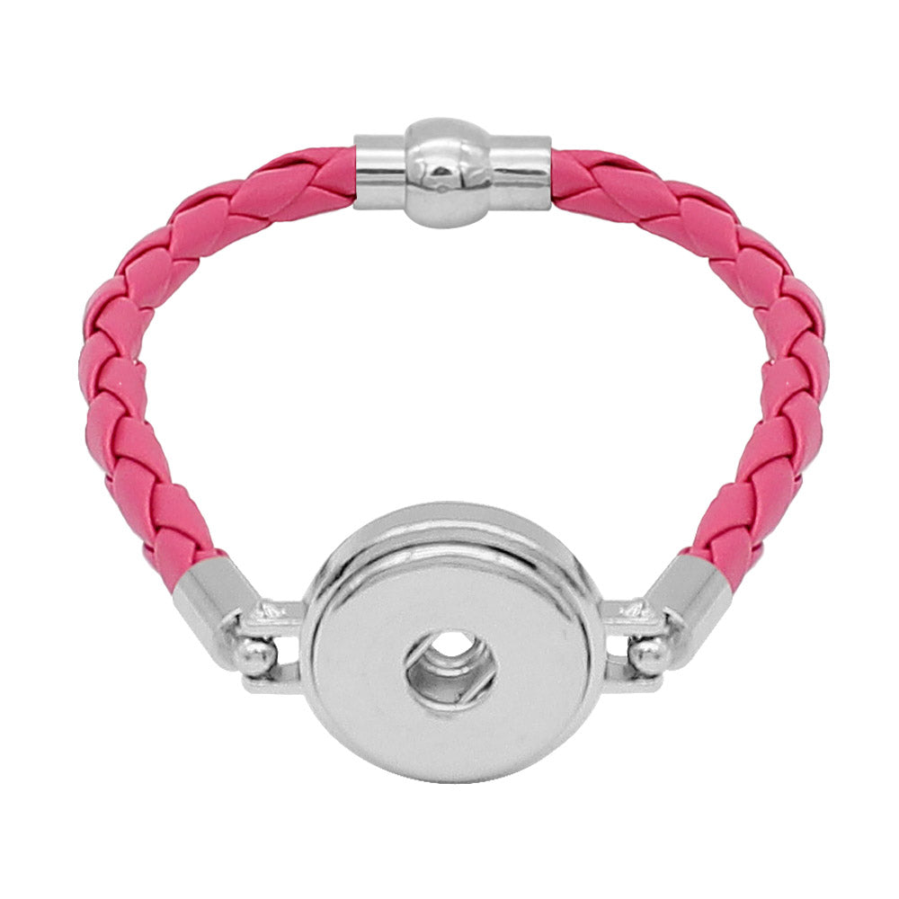 Rose Leather Braided Bracelet - Gracie Roze