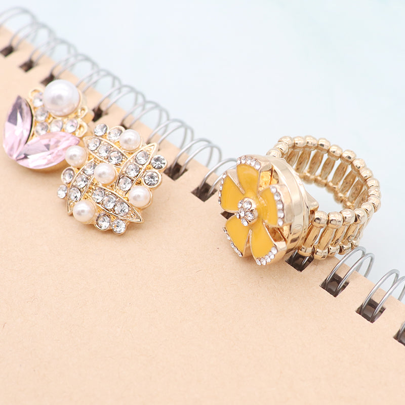 Gold Stretch Elastic Snap Ring - Gracie Roze
