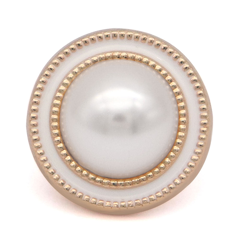 Ivory and Gold Pearl Snap - Gracie Roze