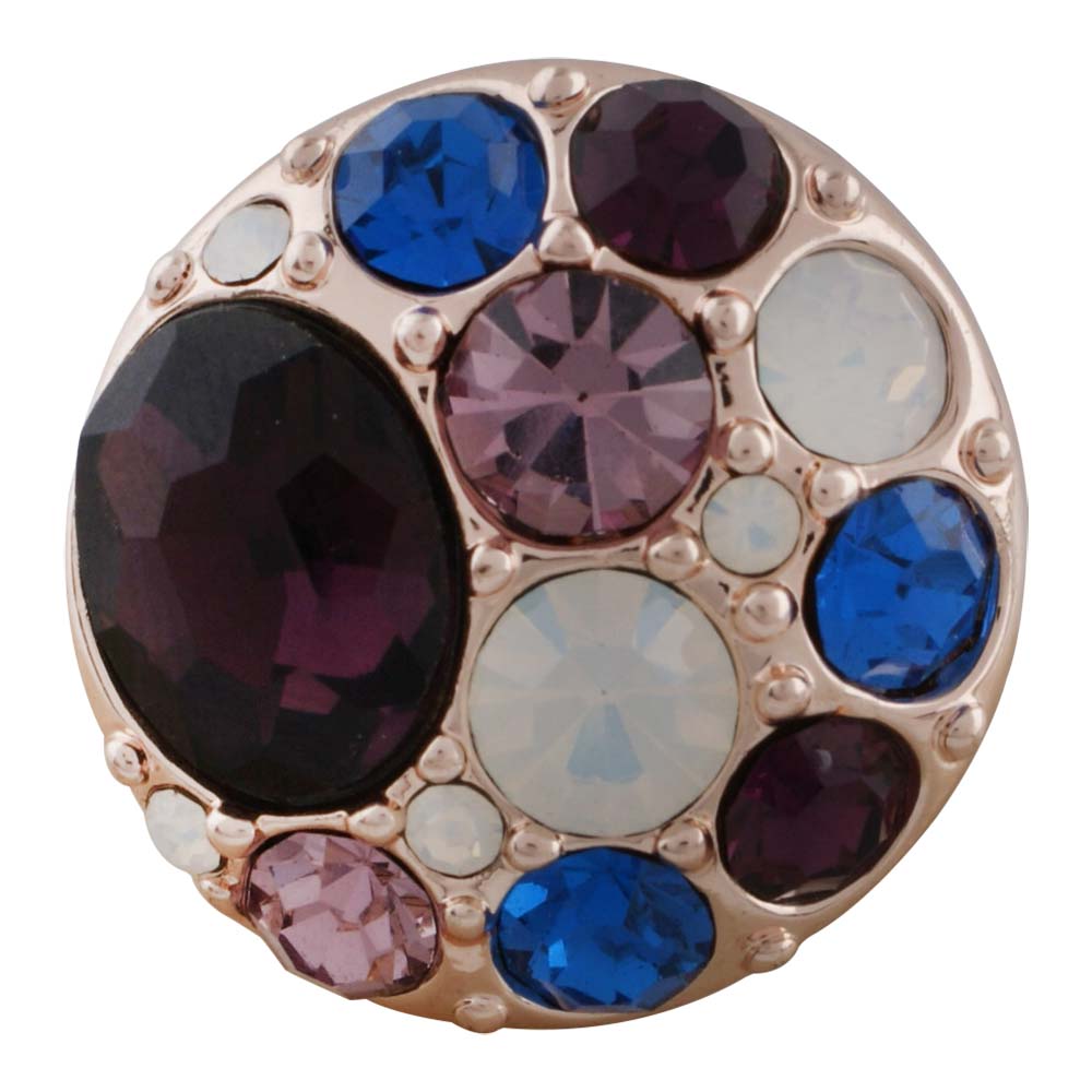 Purple and Blue Rose Gold Cluster Snap - Gracie Roze