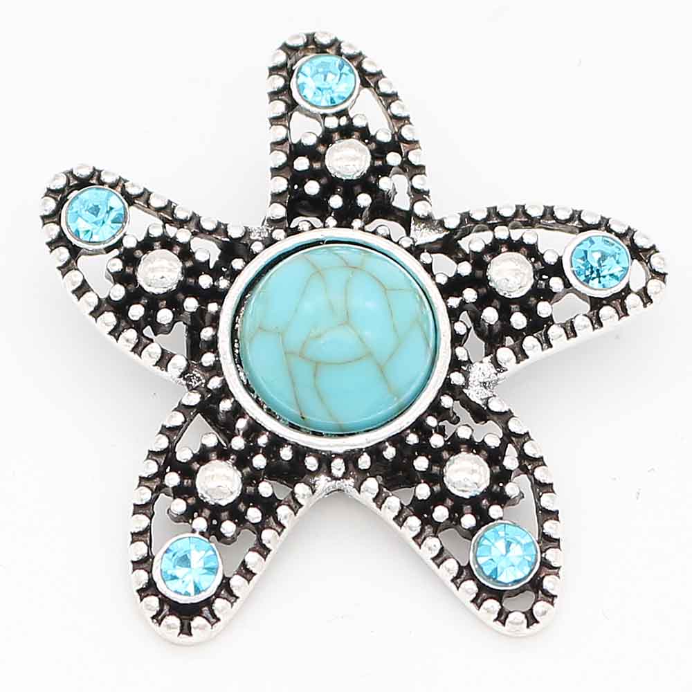 Dancing Turquoise Starfish Snap - Gracie Roze