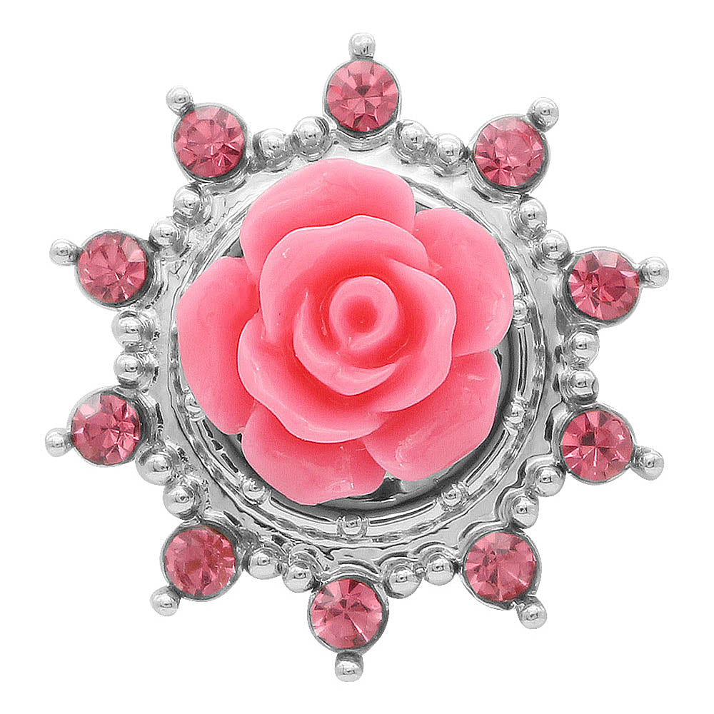 Rose Flower Center Snap - Gracie Roze