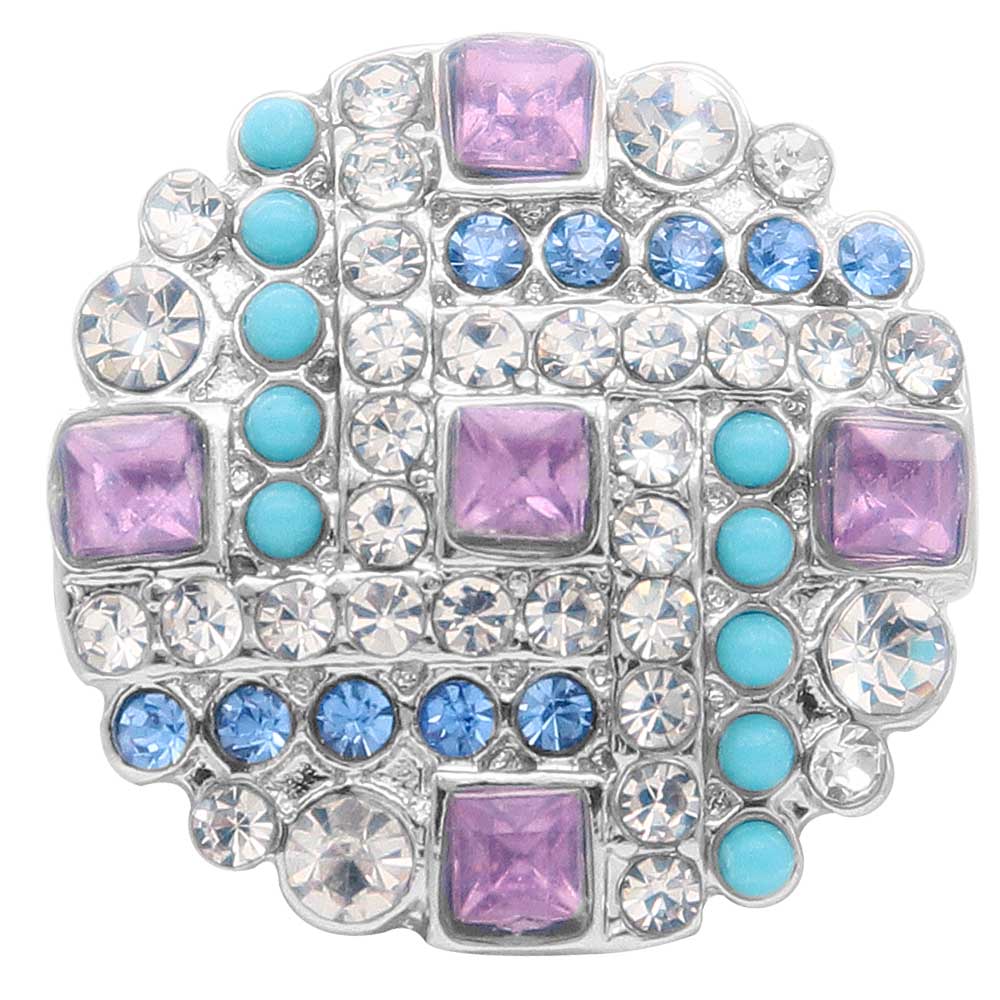 Checkered Pastel Crystal Snaps - Gracie Roze