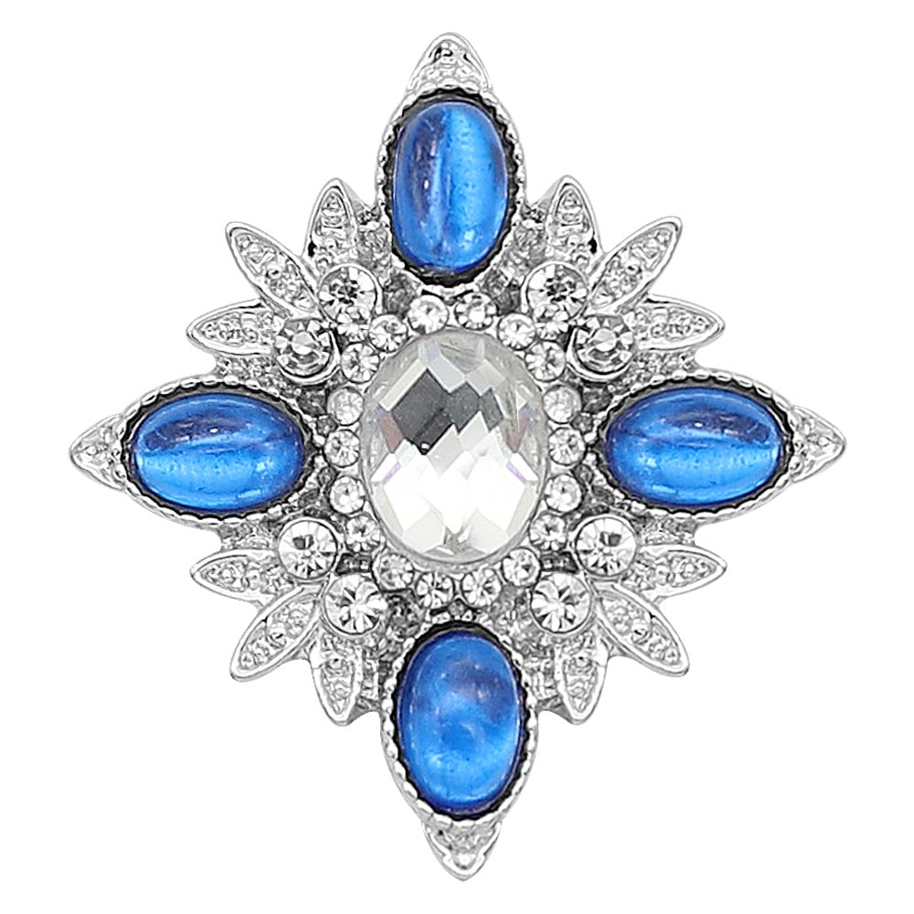 Delicate Crystal Blue Snap - Gracie Roze