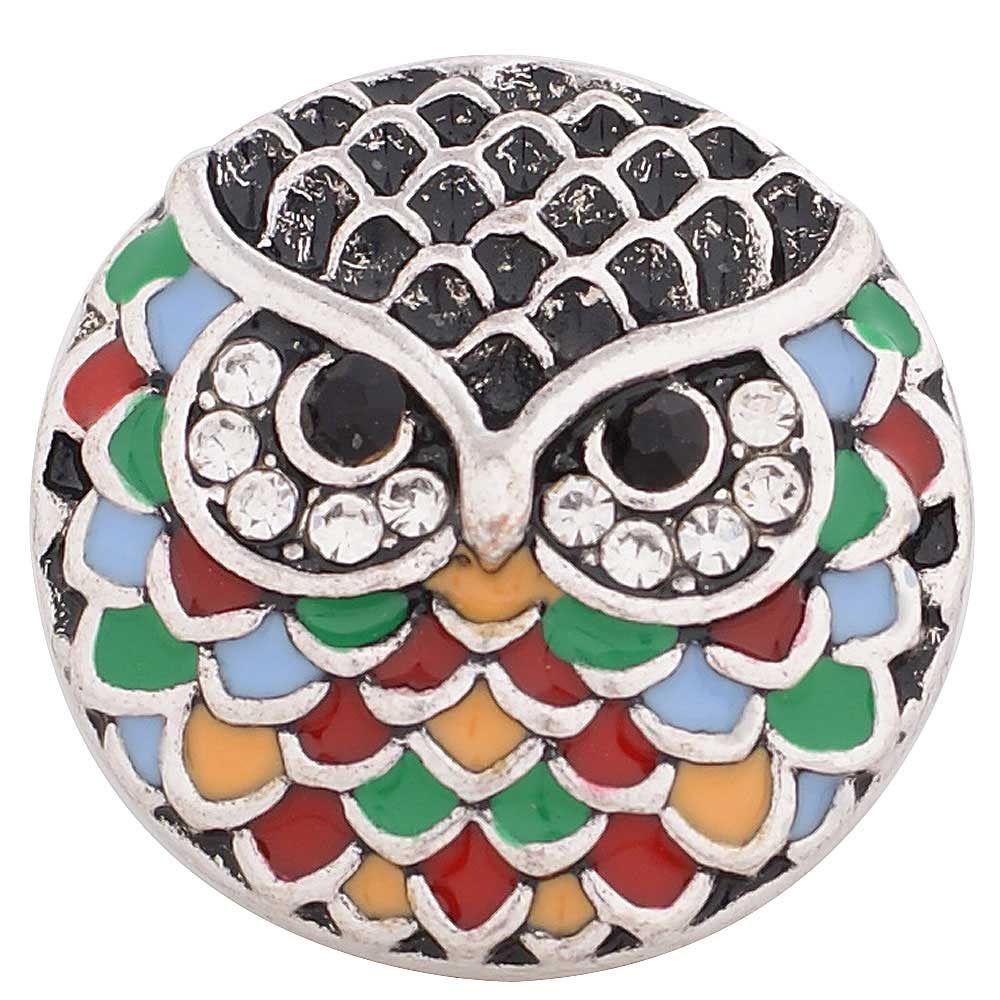 Crystal Painted Owl Snap - Gracie Roze