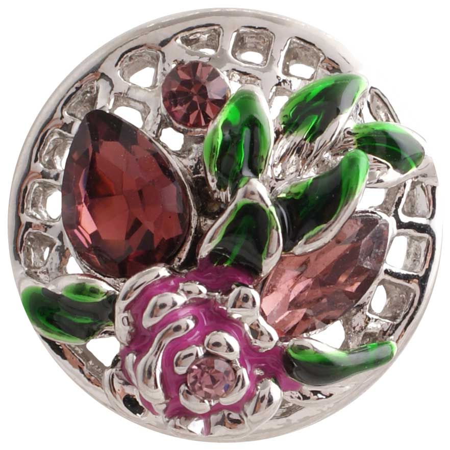 Stain Glass Crystal Rose Snap - Gracie Roze