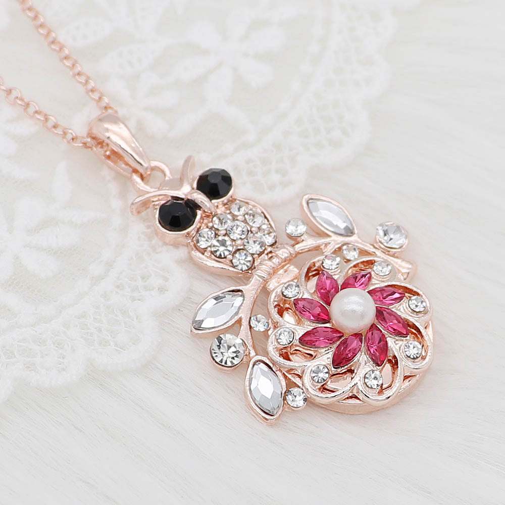 Pearl Twist Red Rose Gold Snap - Gracie Roze