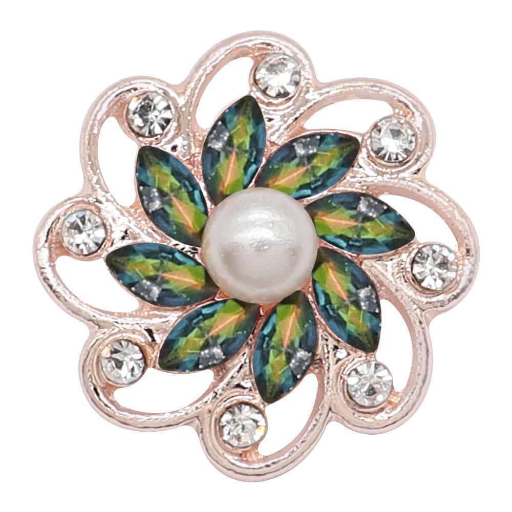 Pearl Twist Iridescent Rose Gold Snap - Gracie Roze