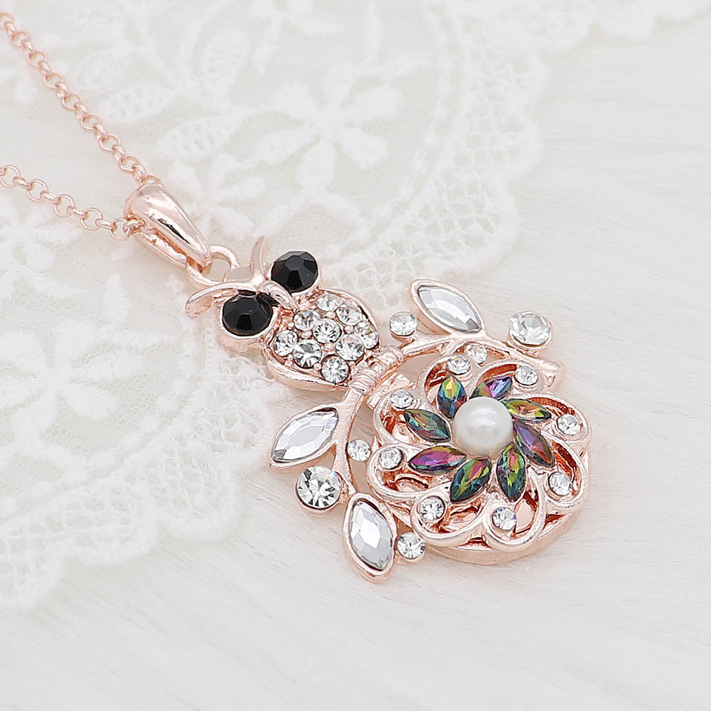 Pearl Twist Iridescent Rose Gold Snap - Gracie Roze