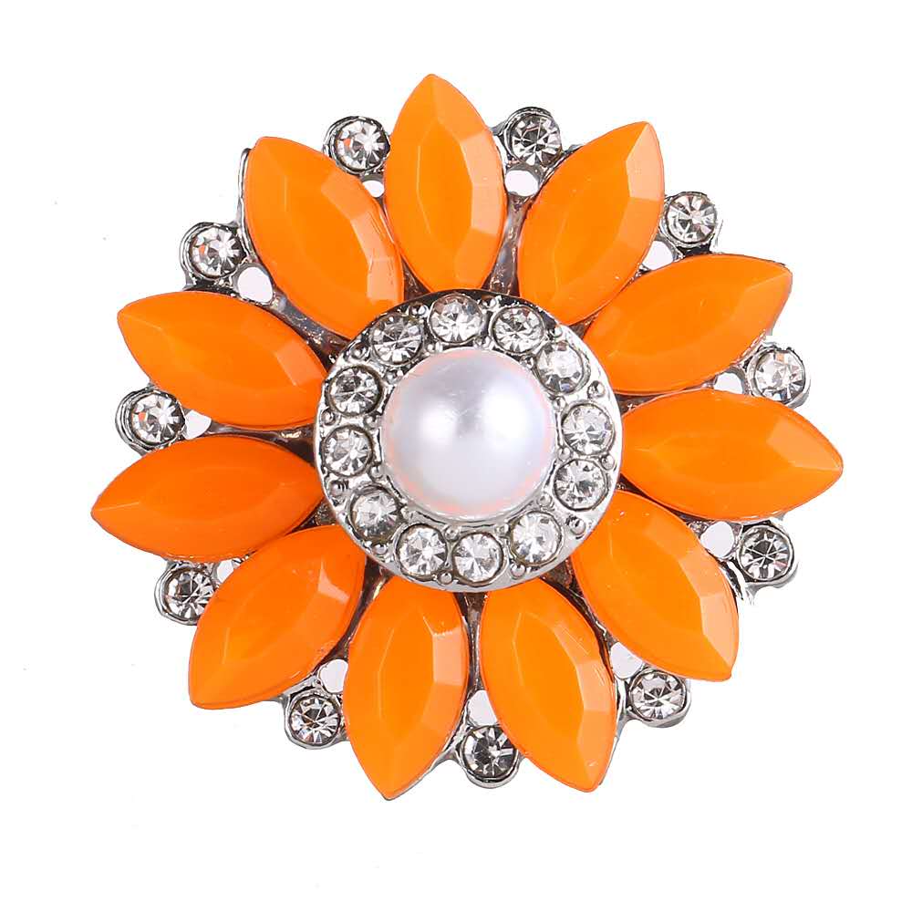 Orange Pearl Petals Snap - Gracie Roze