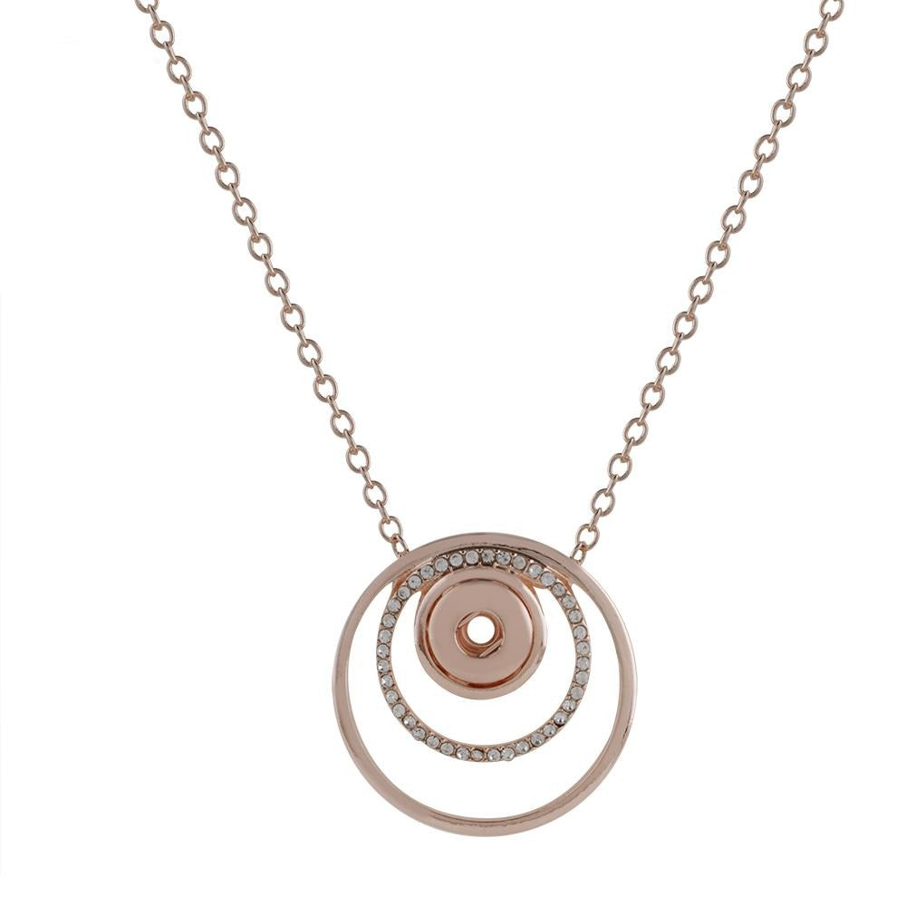 Rose Gold Crystal Moon Mini Necklace - Gracie Roze