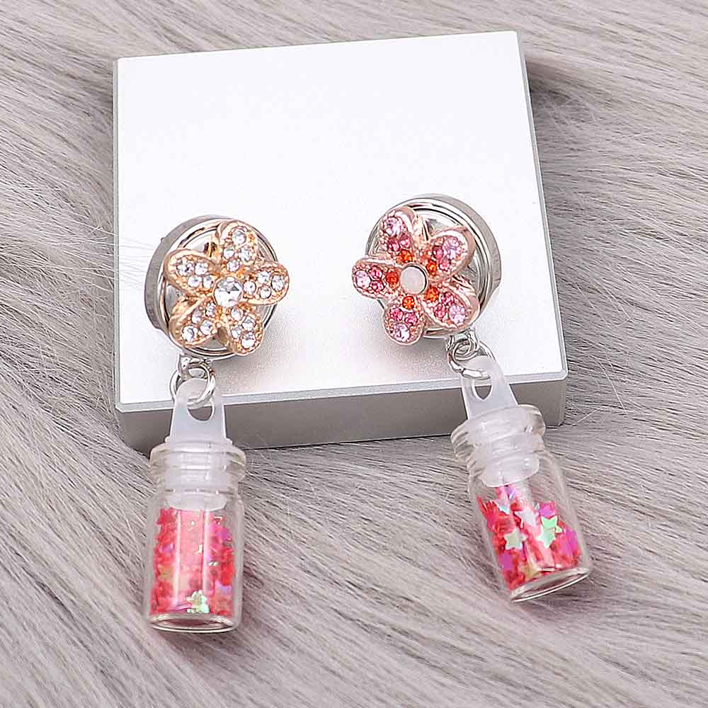 Pink Stars Dangle Mini Earrings - Gracie Roze