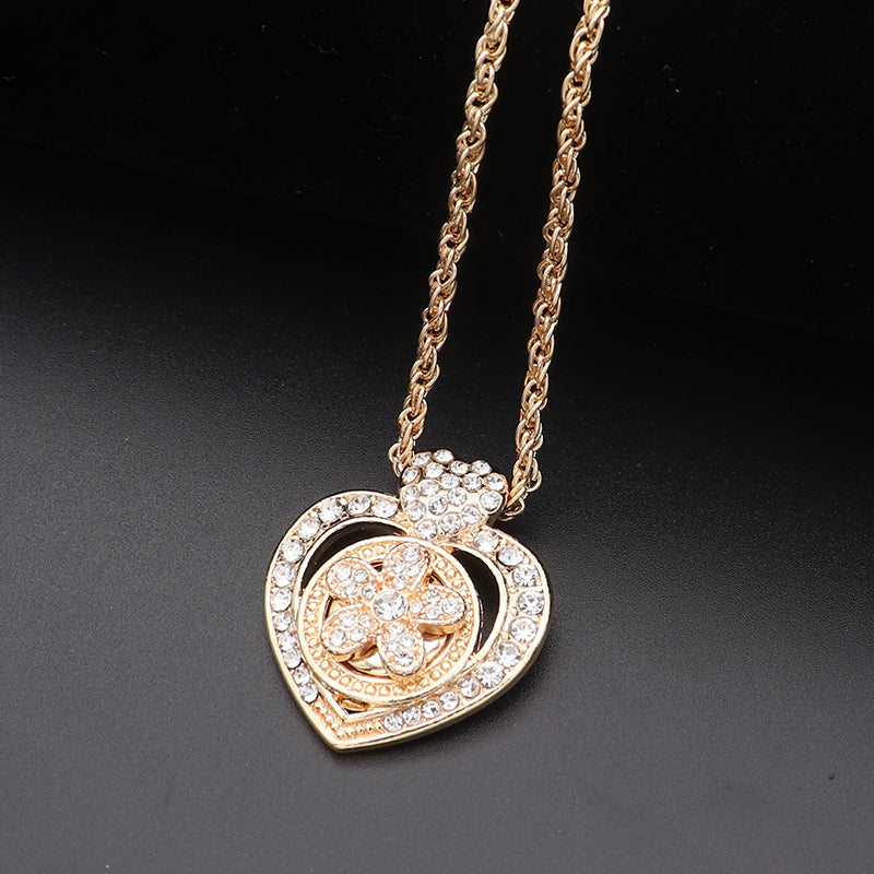 Gold Crystal Heart Mini Necklace - Gracie Roze