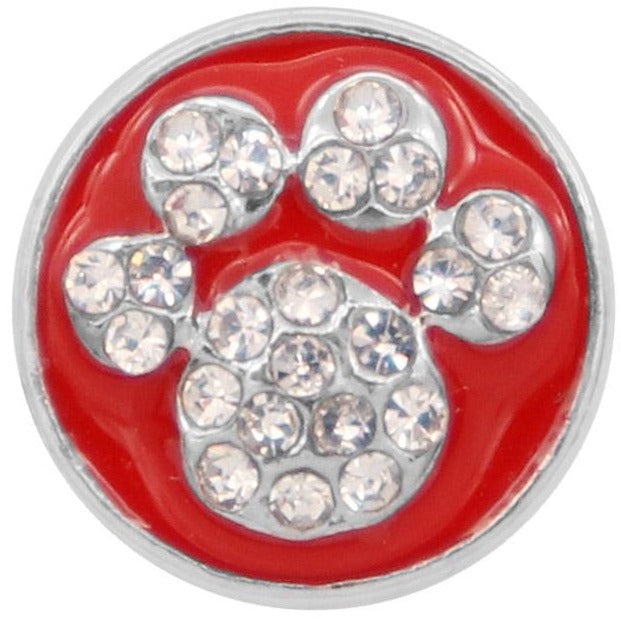 Red Crystal Paw Mini Snap - Gracie Roze