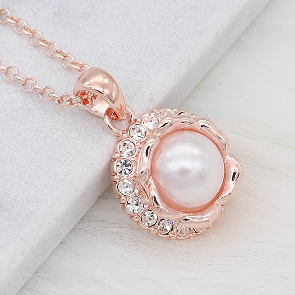 Rose Gold Pearly Rose Mini Snap - Gracie Roze