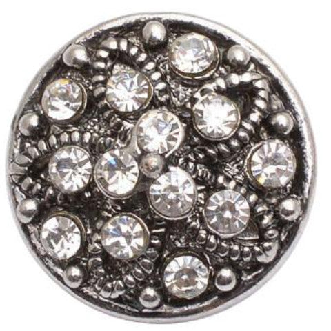 Stars and Stones White Metal Snap - Gracie Roze