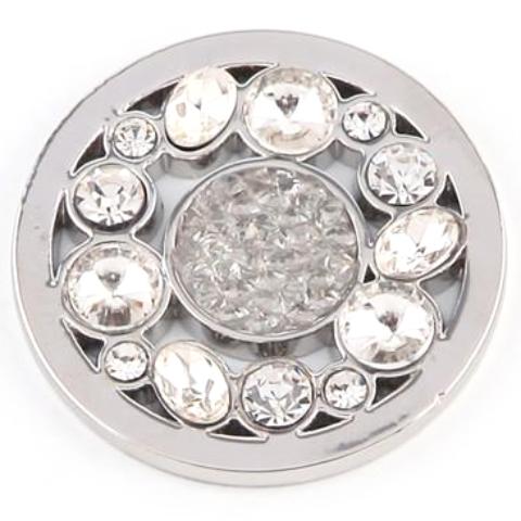 Silver Rocky Crystals Coin - Gracie Roze