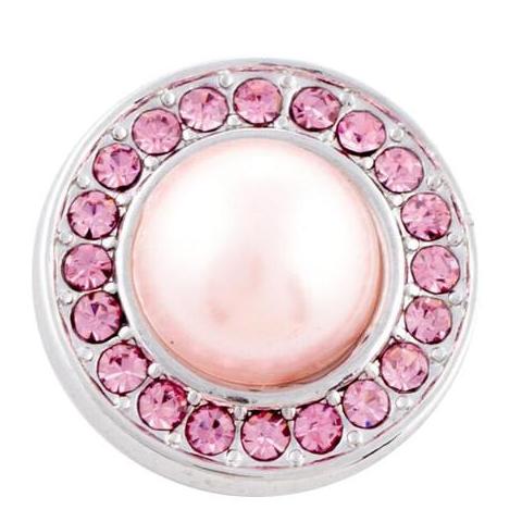 Pink Princess Pearl Crystal Snap - Gracie Roze