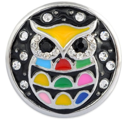 Painted Midnight Owl Crystal Snap - Gracie Roze
