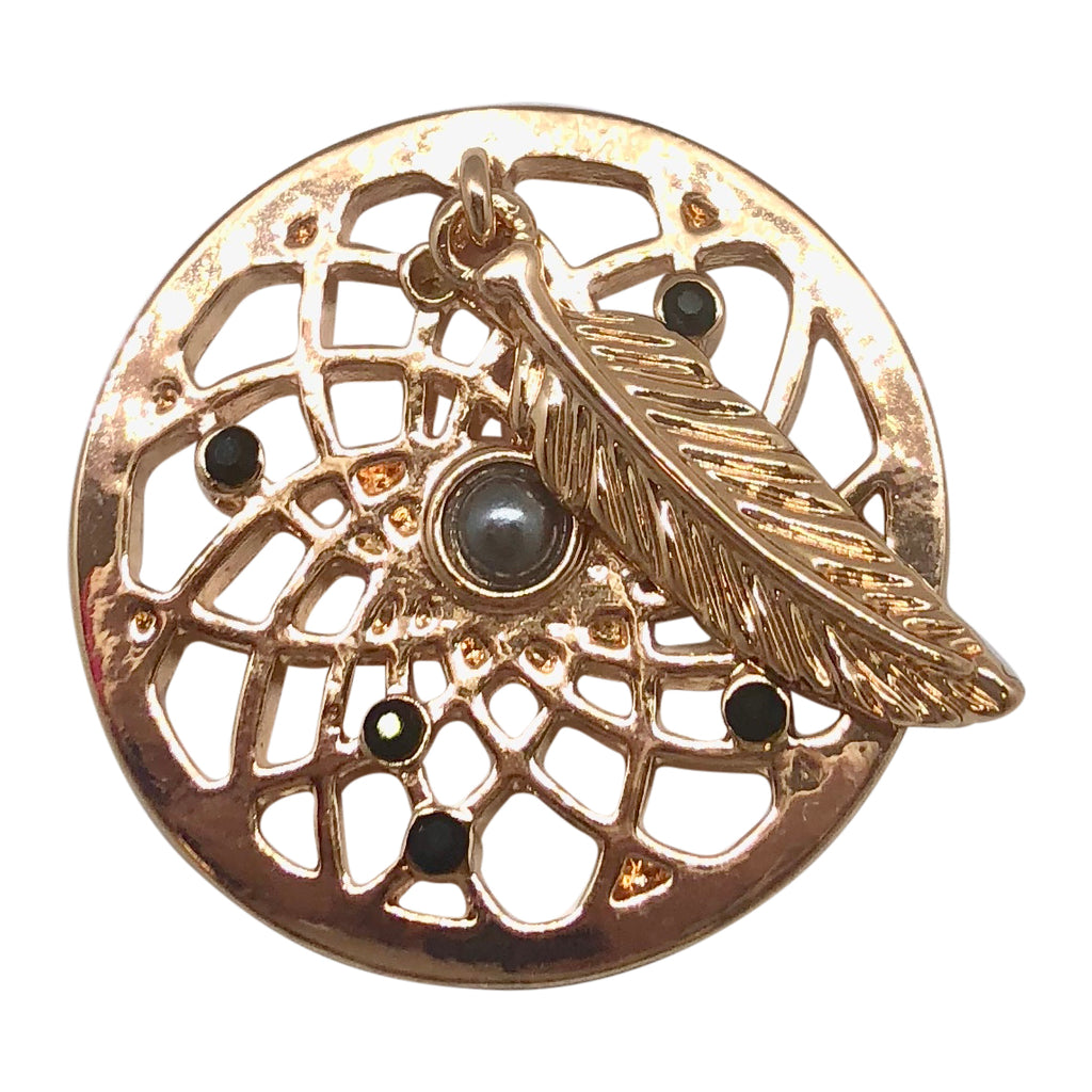 Dream Catcher Rose Gold With Black Coin - Gracie Roze