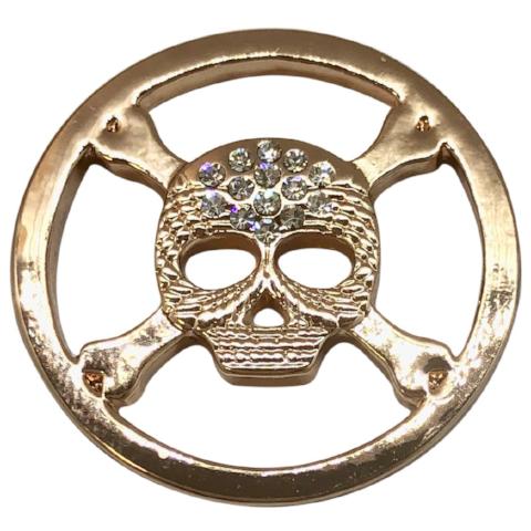 Pirate Skull Rose Gold Coin - Gracie Roze