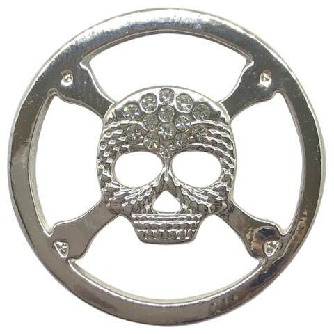 Pirate Skull Silver Coin - Gracie Roze