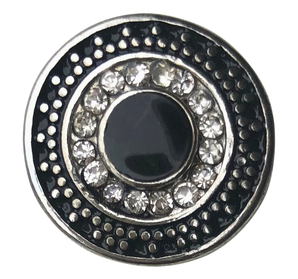 Dots Black and White Crystal Snap - Gracie Roze