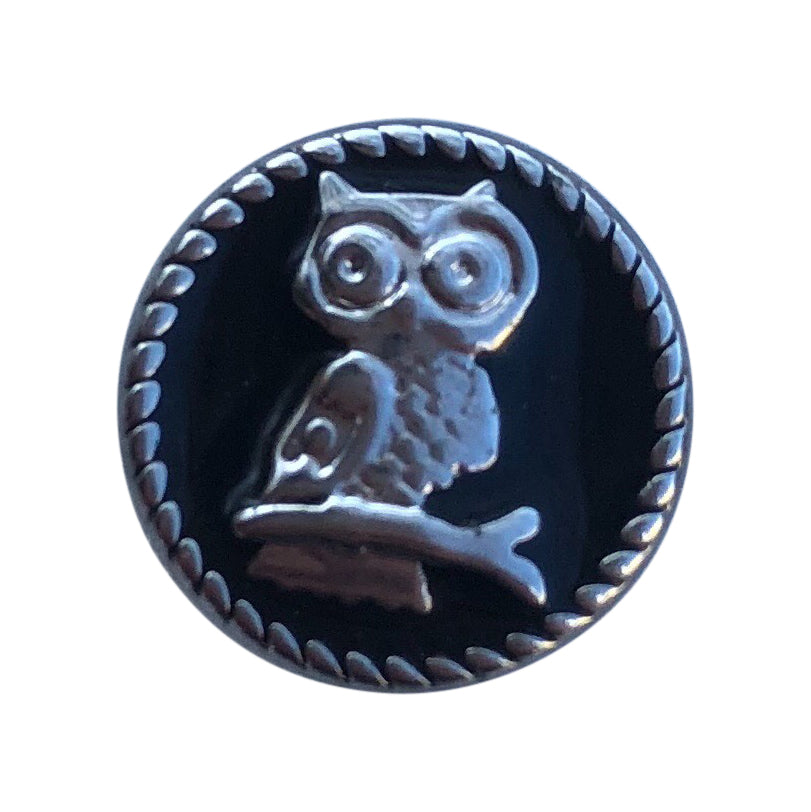 Owl Black Metal Mini Snap - Gracie Roze