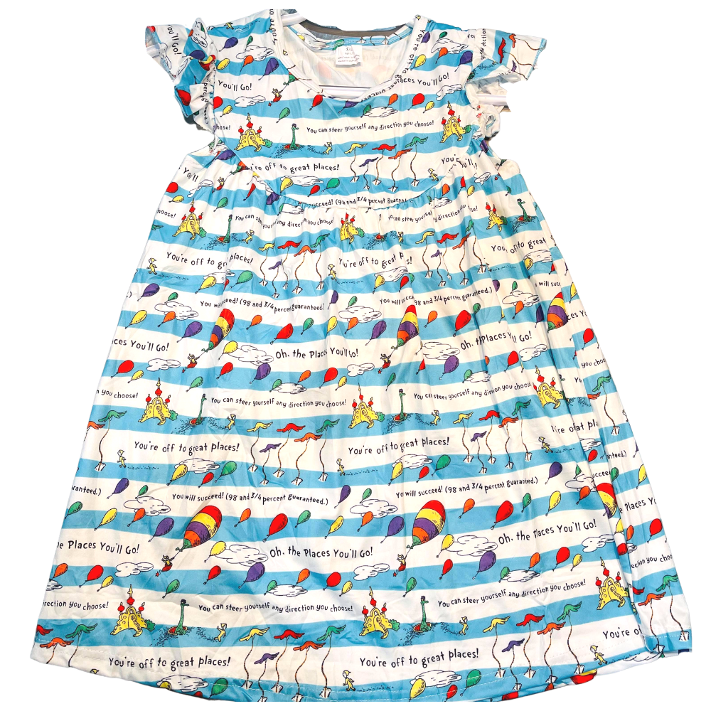 Girls Dress Oh The Places - Gracie Roze