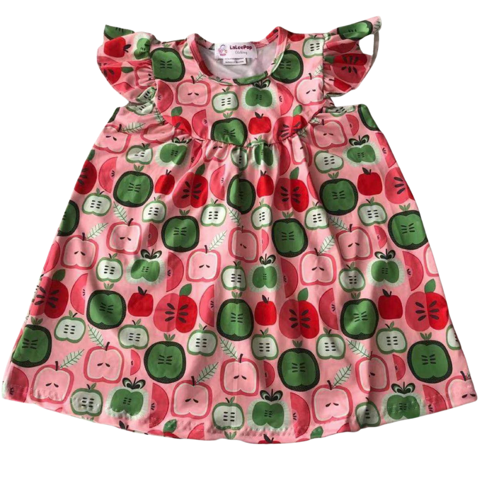 Girls Dress Apples - Gracie Roze