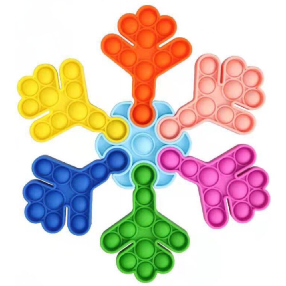 Pop It Fidget Toy Rainbow Puzzle Snowflake - Gracie Roze