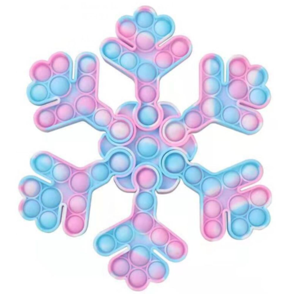 Pop It Fidget Toy Cotton Candy Puzzle Snowflake - Gracie Roze