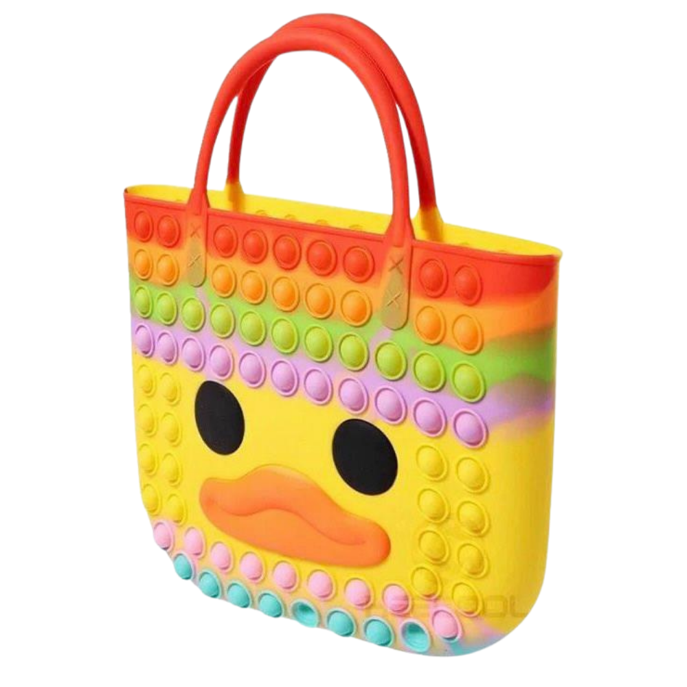 Pop It Fidget Toy Rainbow Duck Tote - Gracie Roze