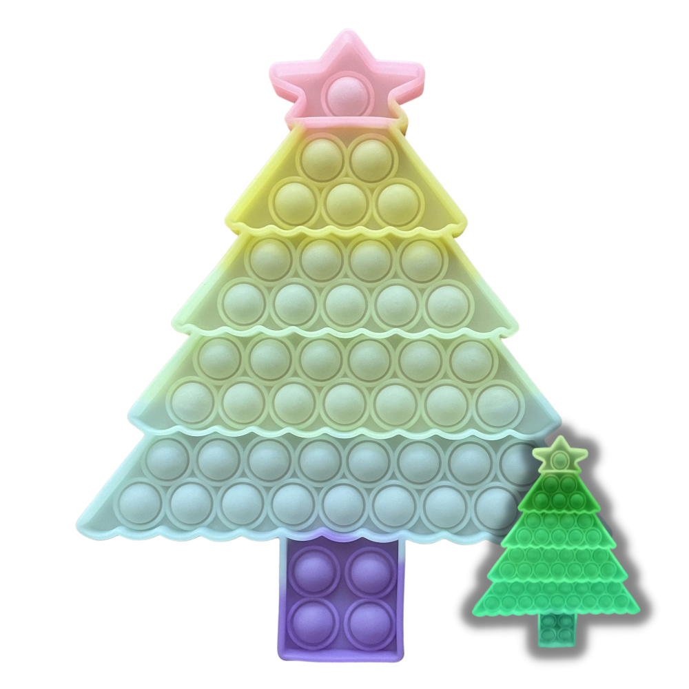 Pop It Fidget Toy Glow Christmas Tree - Gracie Roze