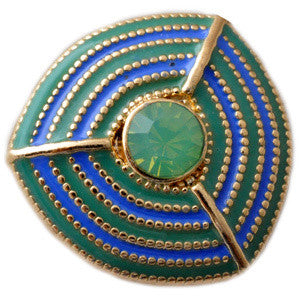 Mesmerizing Blue and Green Metal Snap - Gracie Roze