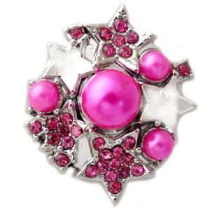 Hot Pink Pearls and Stars Snap - Gracie Roze
