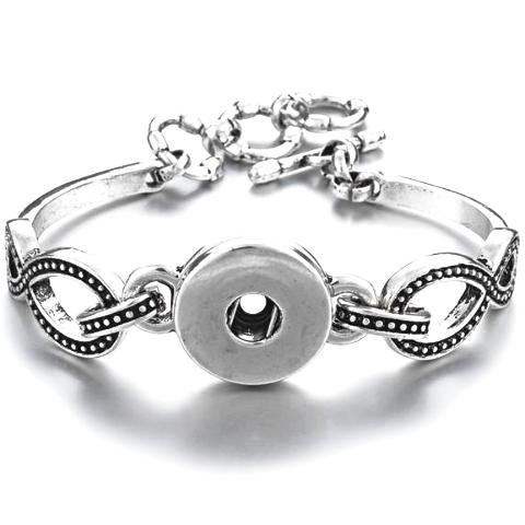 Silver Infinity Snap Bracelet - Gracie Roze