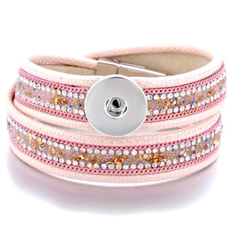 Wrap Pink Magnetic Snap Bracelet - Gracie Roze