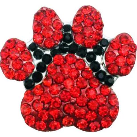 Paw Red and Black Crystal Snap - Gracie Roze